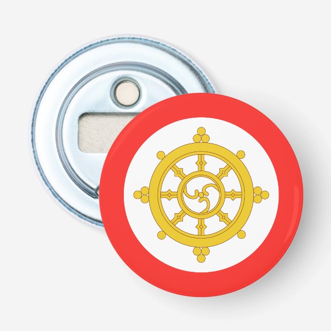 Königreich Sikkim-Flagge Flaschenöffner (Vorderseite)