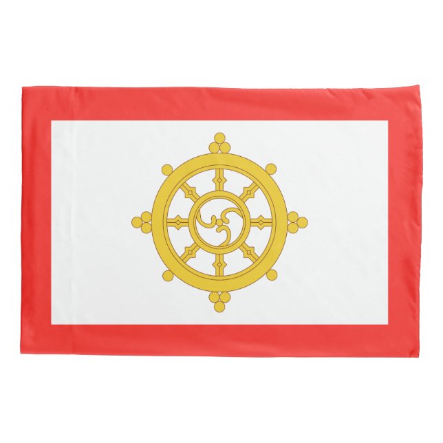 Königreich Sikkim-Flagge Kissenbezug (Rückseite)