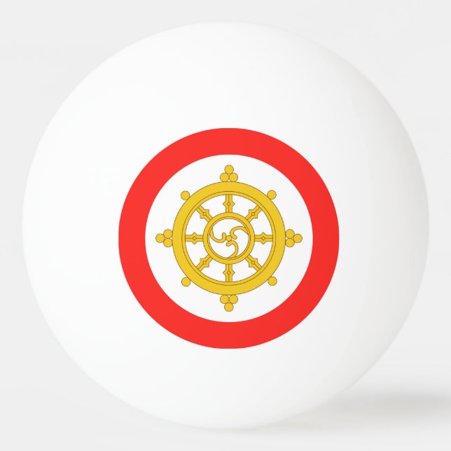 Königreich Sikkim-Flagge Tischtennisball (Vorderseite)