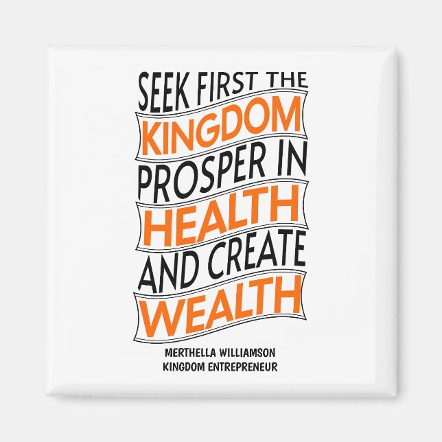 Königreich Unternehmer Christlich Magnet (Vorne)