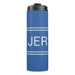 Königsblau Personalisierte Monogramm Anfangsbuchst Thermosbecher