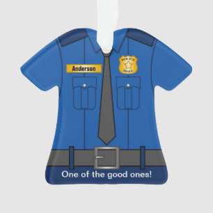 Königsblau-Polizeibeamte-Uniform Ornament