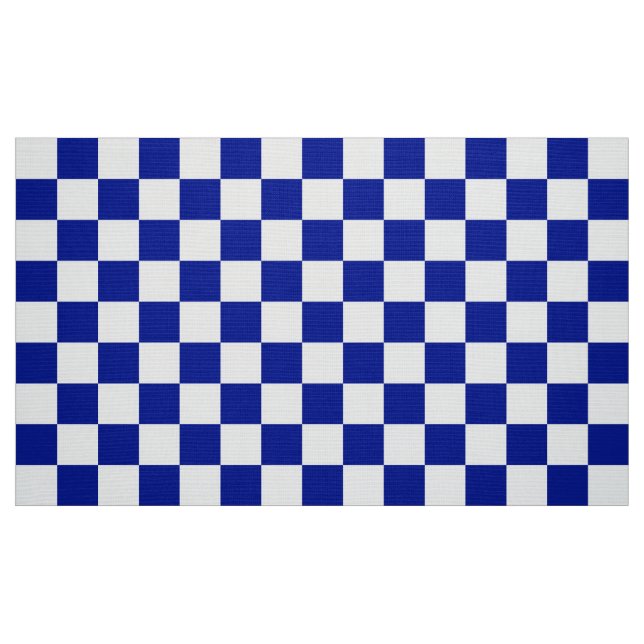Königsblau-und Weiß-Schachbrett-Muster-Gewebe Stoff (Fat Quarter (45,7 x 55,9 cm))