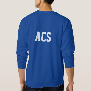 Königsblau-weiße Schulfarben und -buchstaben Sweatshirt