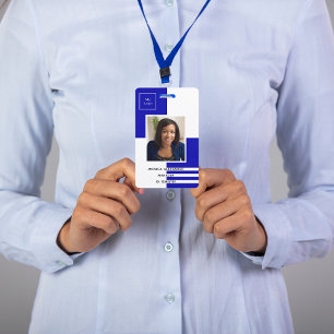 Königsblau weißes Profilfoto Geschäft Unternehmens Ausweis