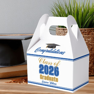Königsblaue Gold-Abschlussfeier der Klasse 2026 Geschenkschachtel
