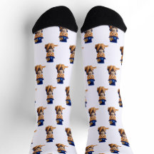 Königsblaue Rose Kitten Crew Socken