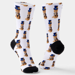 Königsblaue Rose Kitten Crew Socken