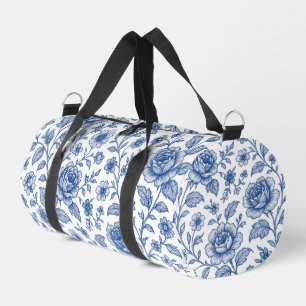 Königsblaue Rosen Blumenmuster Duffle Bag