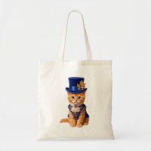 Königsblaue Rosen-Kätzchen-Tasche