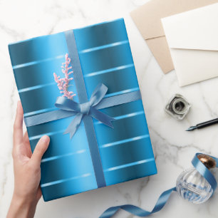 Königsblaue Schleifen- und Bogen-Brautparty Geschenkpapier