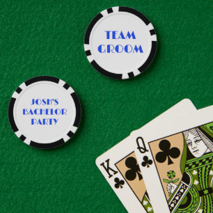 Königsblaue Team Bräutigam Junggesellenabschied Pokerchips