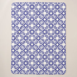 Königsblaue Trellis Sherpadecke
