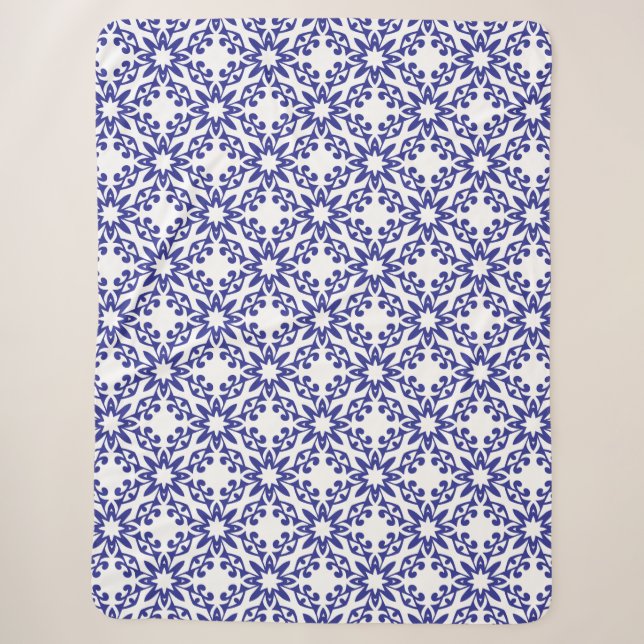 Königsblaue Trellis Sherpadecke (Vorderseite)