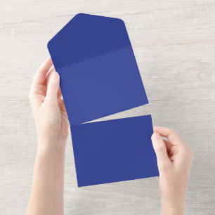 Königsblaue Weihnachtseleganz All In One Einladung