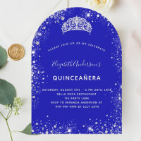 Königsblauer Glitzer Tiara-Bogen