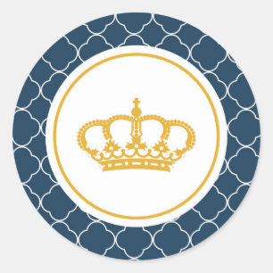 Königsblauer Kleiner Prinz Kronen Aufkleber
