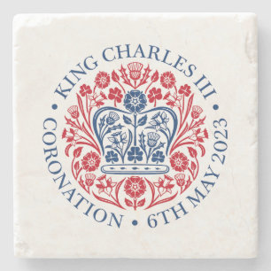 Königskarte 3. Emblem Souvenirquadratische Kakao Steinuntersetzer
