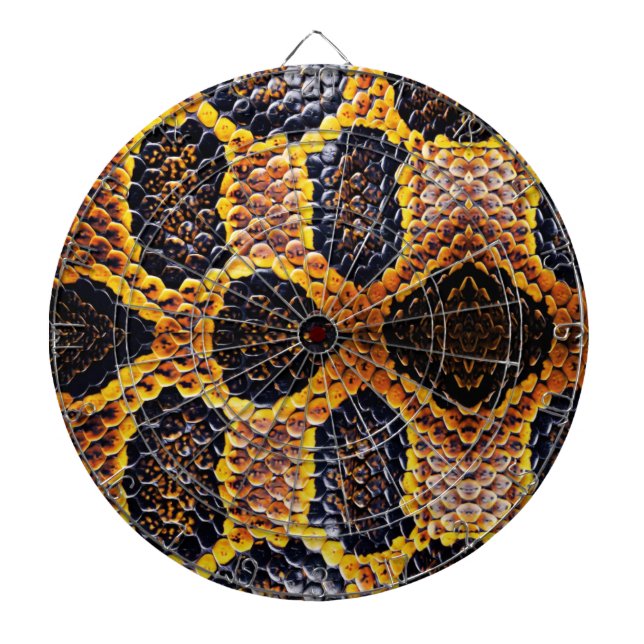 Königskobra-Schlangenhaut Dartscheibe (vorne)