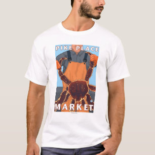 Königskrabbe-Fischer - Pike-Platz-Markt, Seattle T-Shirt