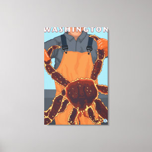 Königskrabbe-Fischer - Washington Leinwanddruck