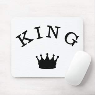 Königskrone Schrift Grafik Modernes Königliches Au Mousepad