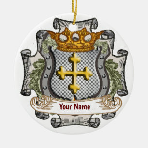 Königskronenschild Nachname Ornament