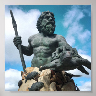 Königsneptune am Strand von Virginia Poster