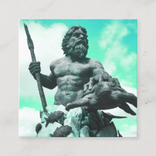 Königsneptune-Romanmythologie Quadratische Visitenkarte