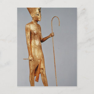 Königsstatuette mit der roten Krone Postkarte