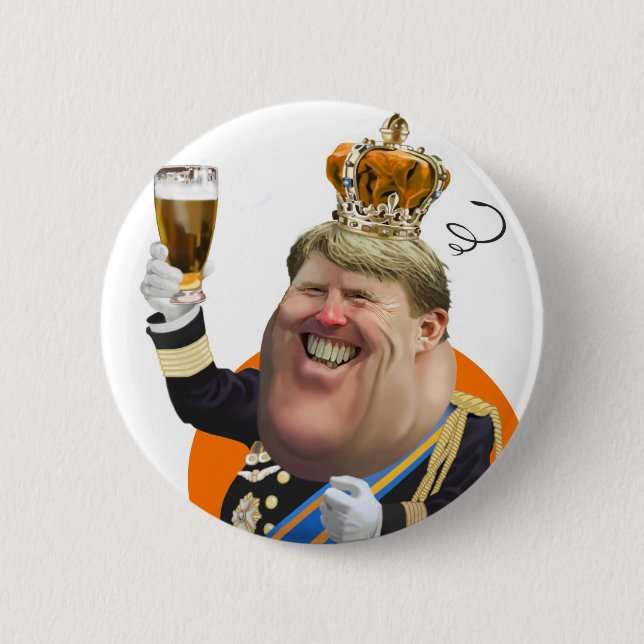 Koningsdag Willem Alexander button (Vorderseite)