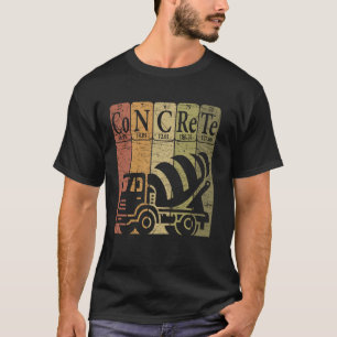 Konkrete Bauarbeiten an regelmäßigen Tischelemente T-Shirt