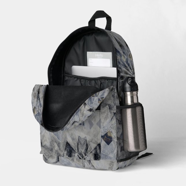 konkrete Statik  Bedruckter Rucksack (Rückseitige Ecke links (Offen) )