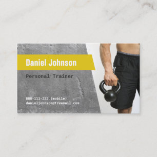 Konkreter Fitness Personal Trainer Foto Visitenkarte