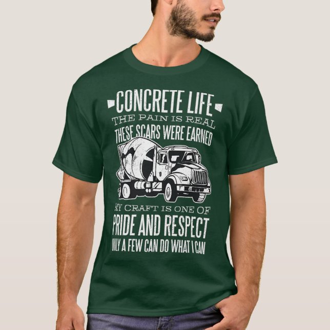 Konkreter Lebensstolz und respektvoller Bau T-Shirt (Vorderseite)