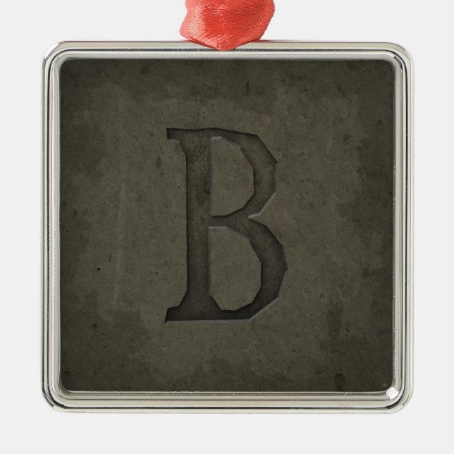 Konkreter Monogramm-Buchstabe B Ornament Aus Metall (Vorne)