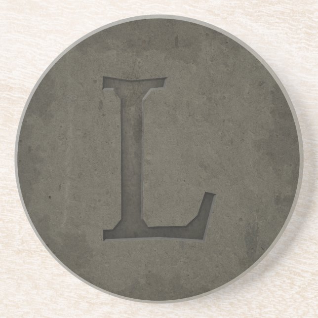 Konkreter Monogramm-Buchstabe L Getränkeuntersetzer (Vorne)