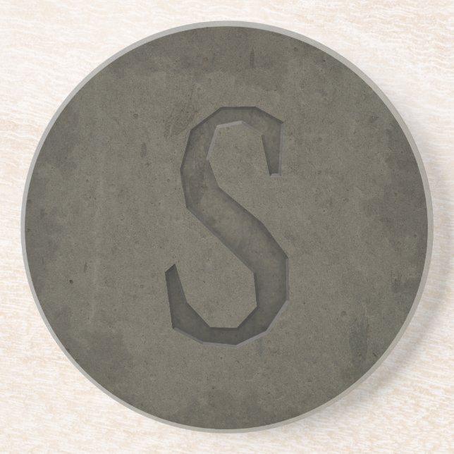 Konkreter Monogramm-Buchstabe S Untersetzer (Vorne)