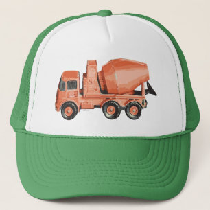 Konkreter orange Zement-Spielzeug-LKW Truckerkappe