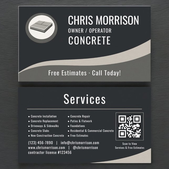 Konkreter professioneller QR-Code Visitenkarte (Von Creator hochgeladen)
