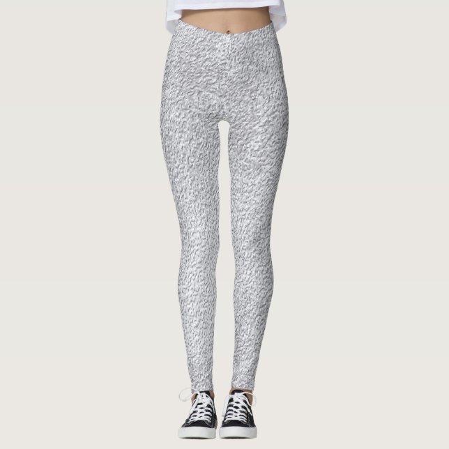 Konkretes Grausteinfassmuster Leggings (Vorderseite)