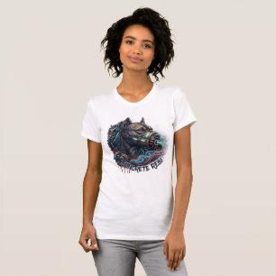 Konkretes Rebellen-Pitbull-Graffiti-T-Shirt T-Shirt