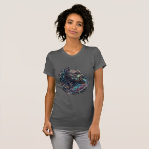 Konkretes Rebellen-Pitbull-Graffiti-T-Shirt T-Shirt