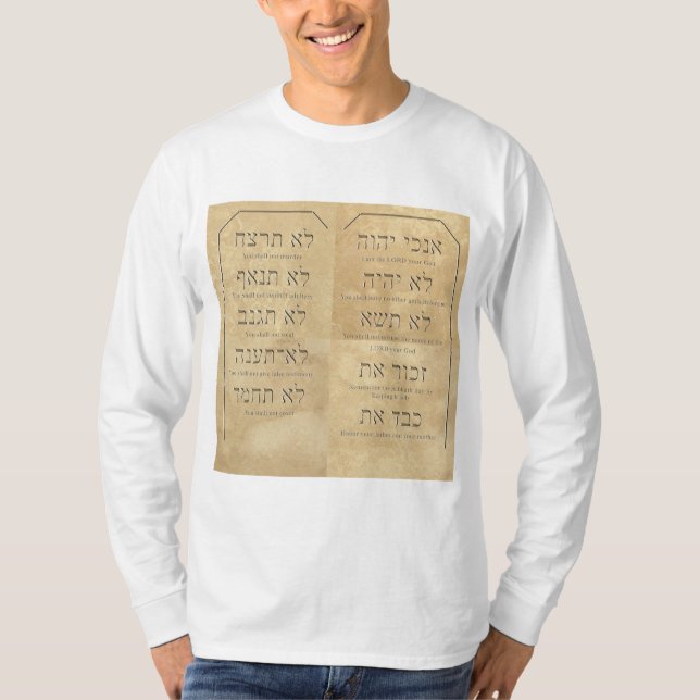 Konkurrent L-Slee der Sport-Tek zehn Gebot-Männer T-Shirt (Vorderseite)