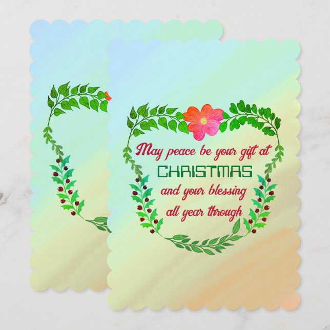 KÖNNEN FRIEDEN SEIN IHR GESCHENK BEI CHRISTMAS Wei (Vorne/Hinten)