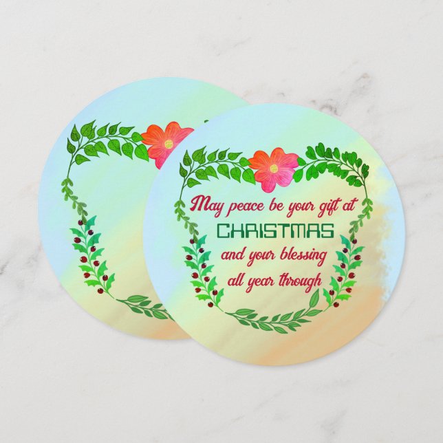 KÖNNEN FRIEDEN SEIN IHR GESCHENK BEI CHRISTMAS Wei (Vorne/Hinten)