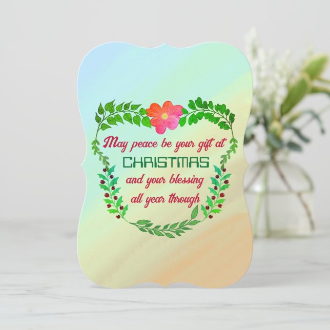 KÖNNEN FRIEDEN SEIN IHR GESCHENK BEI CHRISTMAS Wei (Stehend Vorderseite)