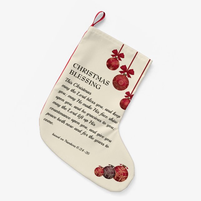 KÖNNEN SIE DEN HERRLICHEN SCHWELLEN Christlich Kleiner Weihnachtsstrumpf (Vorderansicht (hängend))