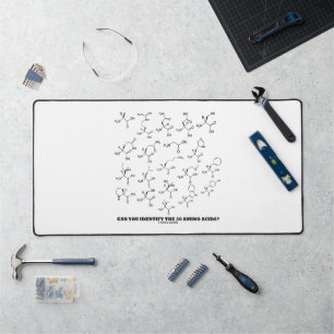 Können Sie die 20 Aminosäuren identifizieren? Chem Schreibtischunterlage