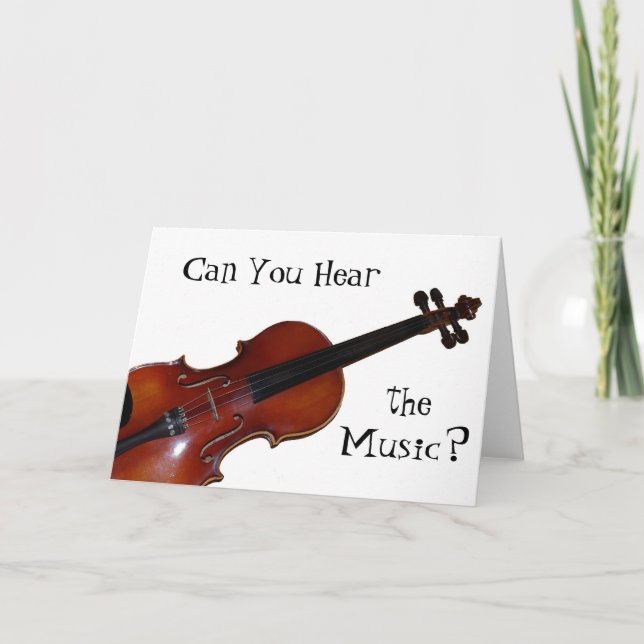 Können Sie die Musik hören? - Violine Karte (Vorderseite)